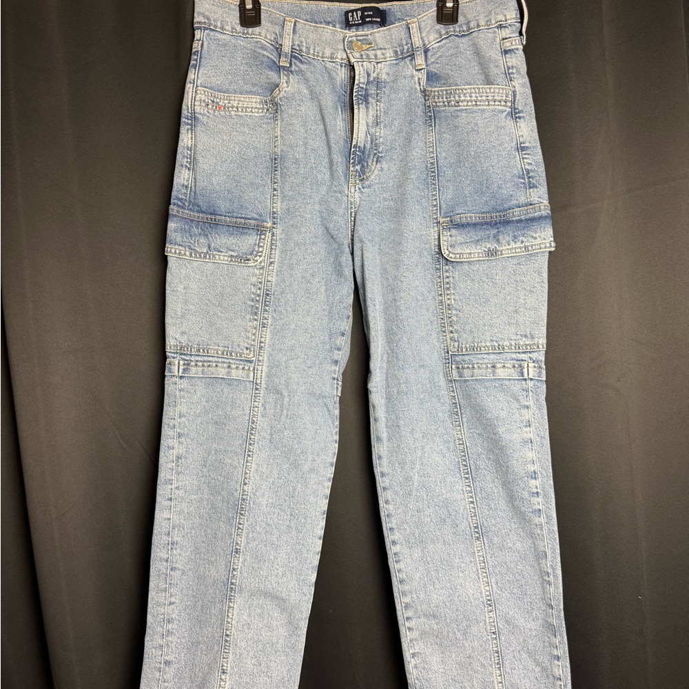 Gap Light Blue Denim Cargo Jeans